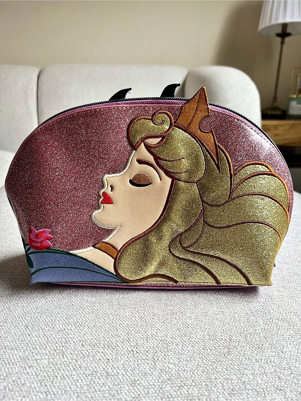 Danielle Nicole Disney Sleeping Beauty Maleficent & Aurora Cosmetic Pouch /